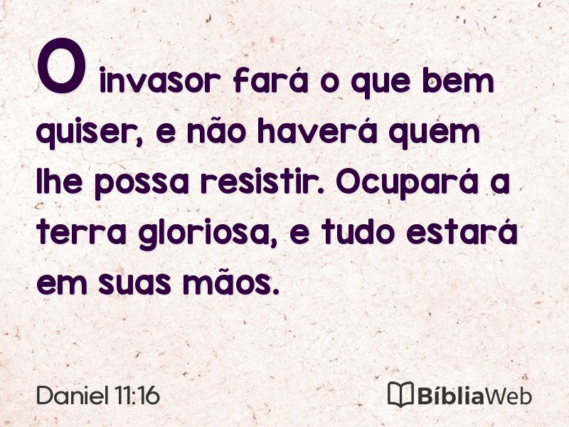 Daniel 11:16 em imagem para compartilhar