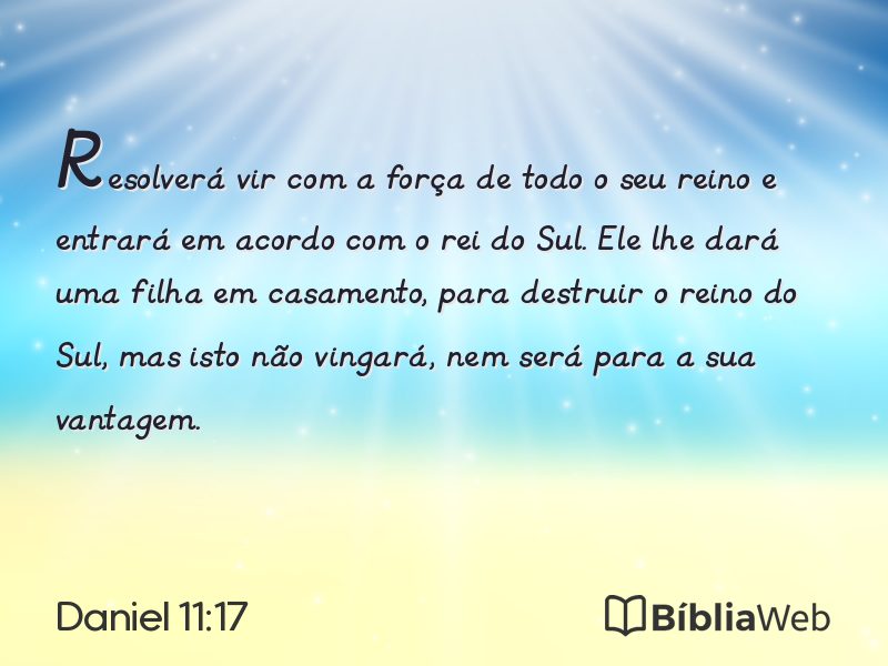 Daniel 11:17 em imagem para compartilhar