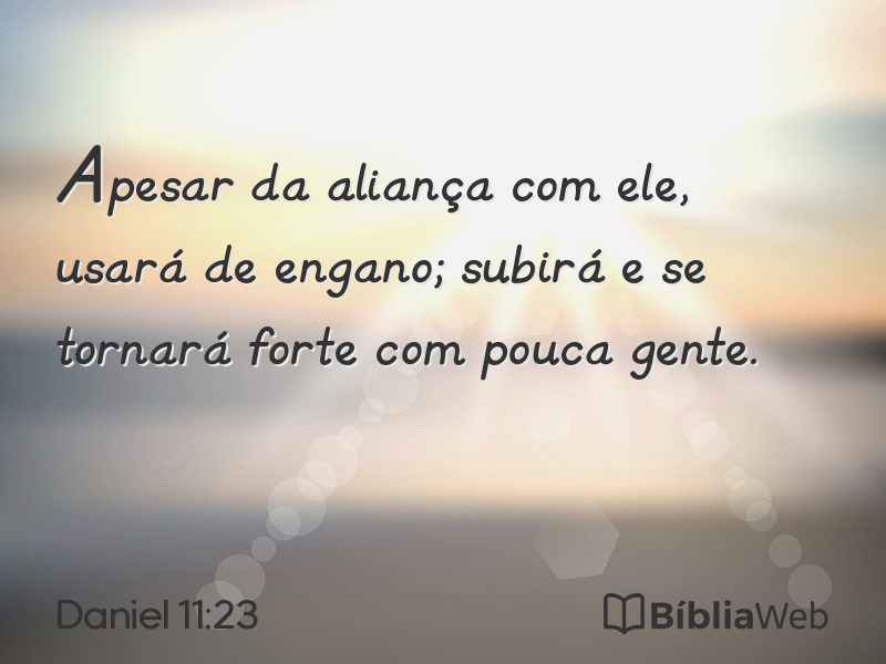 Daniel 11:23 em imagem para compartilhar