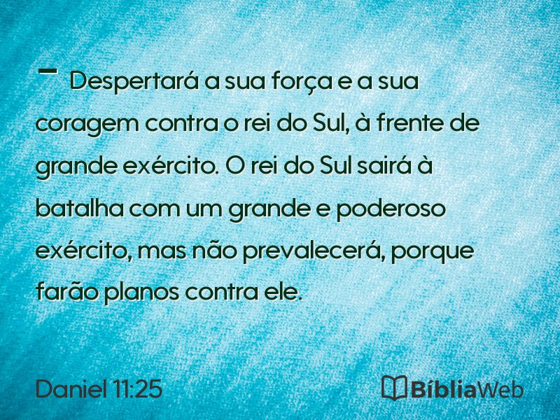Daniel 11:25 em imagem para compartilhar