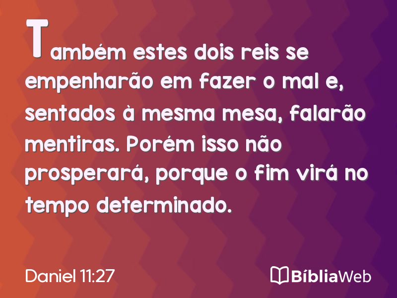 Daniel 11:27 em imagem para compartilhar