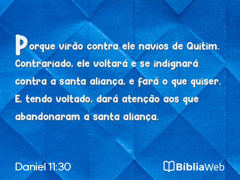 Daniel 11:30 em imagem para compartilhar