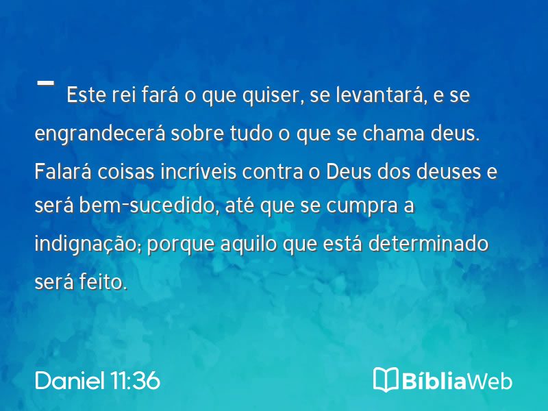 Daniel 11:36 em imagem para compartilhar