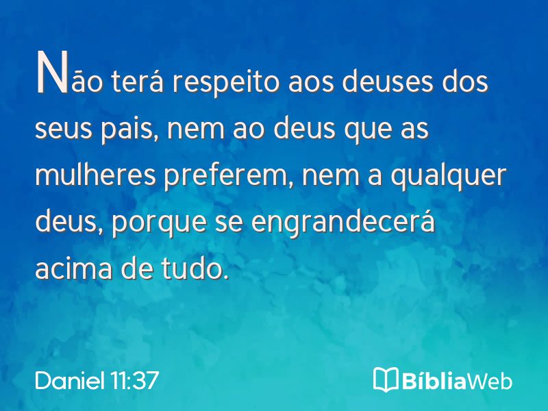 Daniel 11:37 em imagem para compartilhar