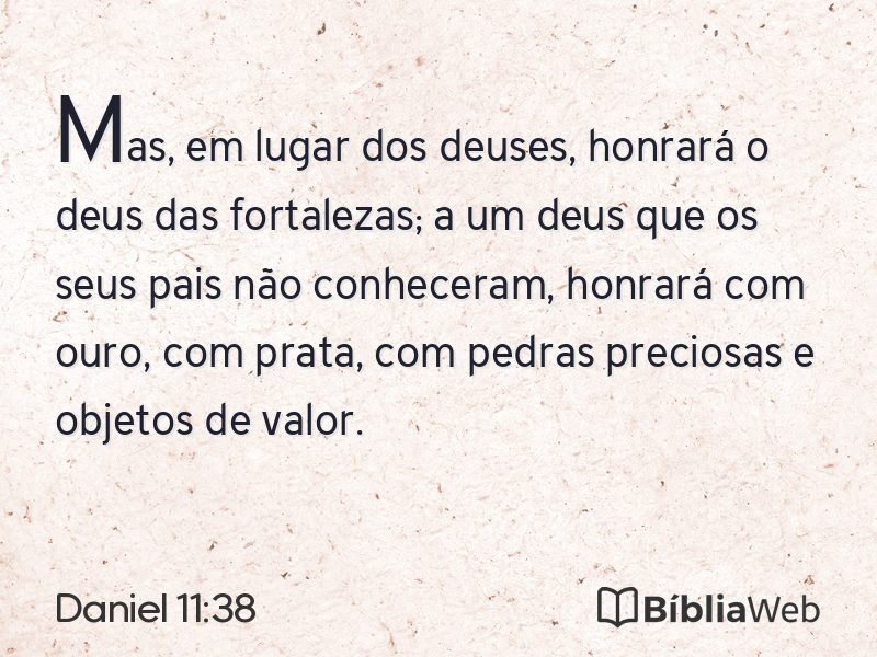 Daniel 11:38 em imagem para compartilhar