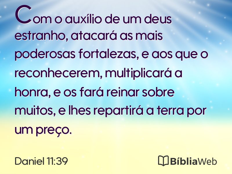 Daniel 11:39 em imagem para compartilhar