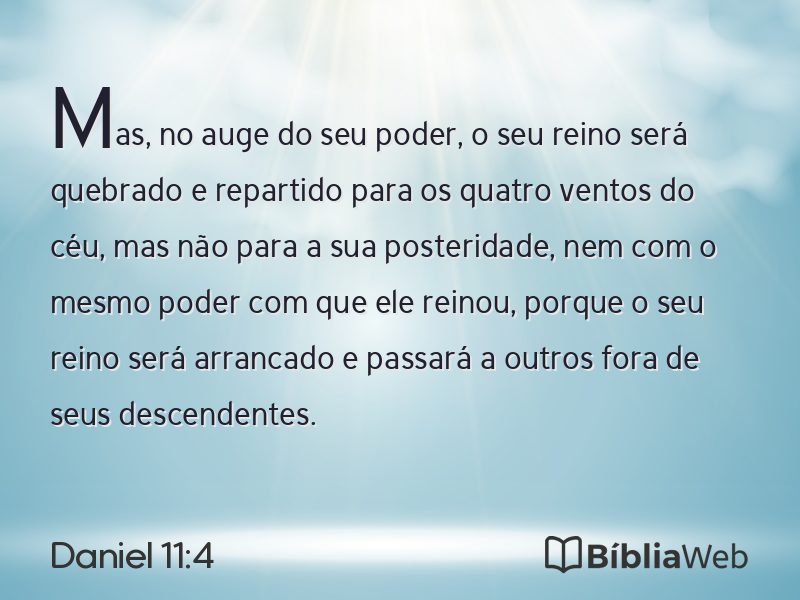 Daniel 11:4 em imagem para compartilhar