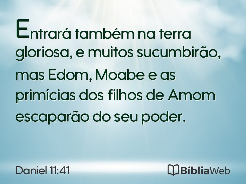 Daniel 11:41 em imagem para compartilhar