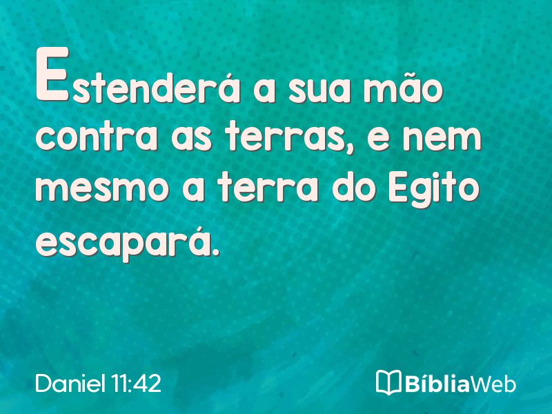 Daniel 11:42 em imagem para compartilhar