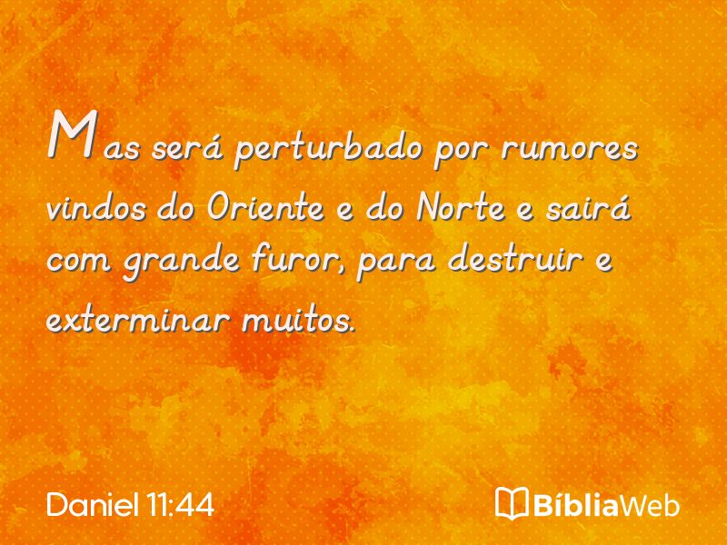 Daniel 11:44 em imagem para compartilhar