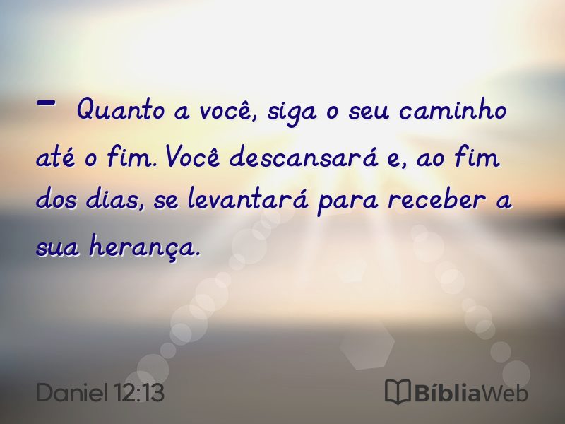 Daniel 12:13 em imagem para compartilhar