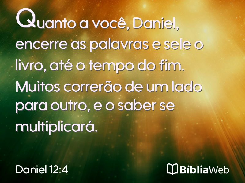 Daniel 12:4 em imagem para compartilhar