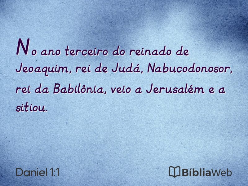 Daniel 1:1 em imagem para compartilhar