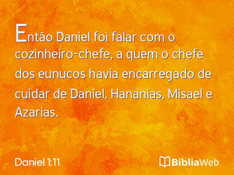 Daniel 1:11 em imagem para compartilhar