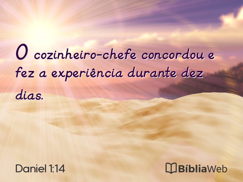 Daniel 1:14 em imagem para compartilhar