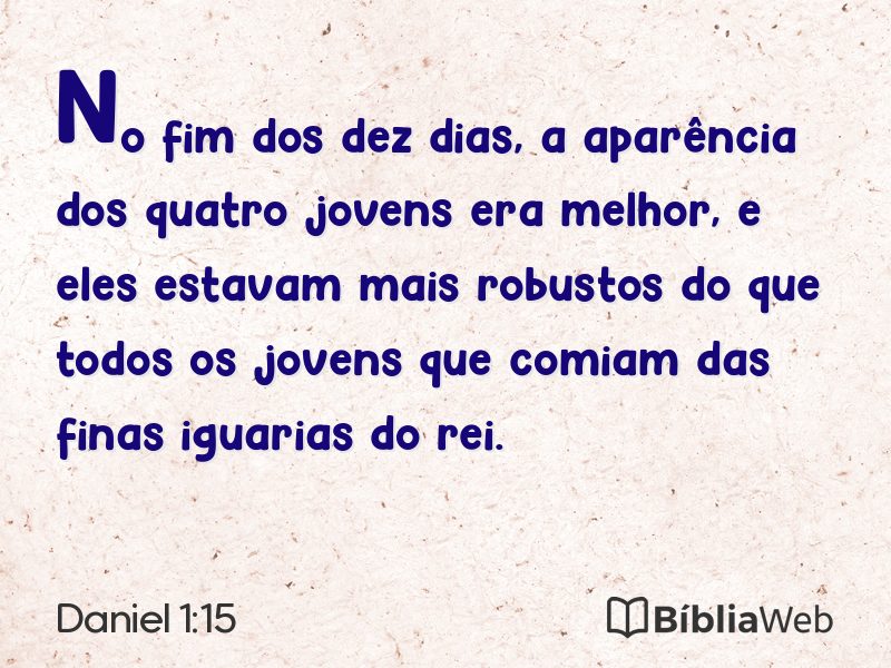 Daniel 1:15 em imagem para compartilhar