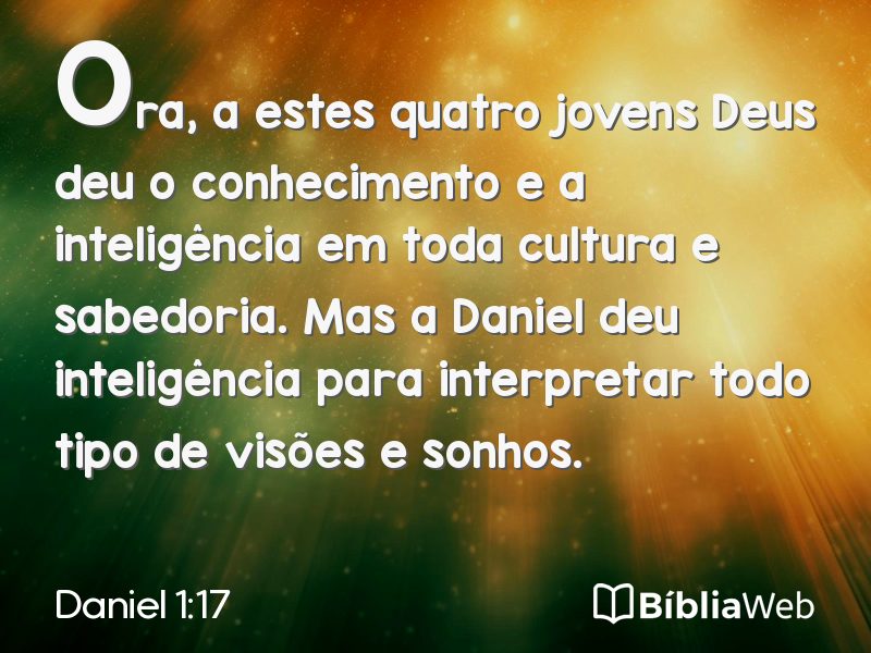Daniel 1:17 em imagem para compartilhar