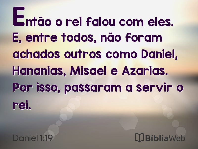Daniel 1:19 em imagem para compartilhar