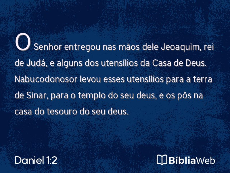 Daniel 1:2 em imagem para compartilhar