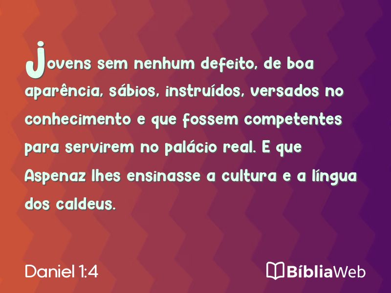 Daniel 1:4 em imagem para compartilhar