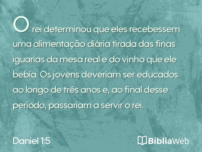Daniel 1:5 em imagem para compartilhar