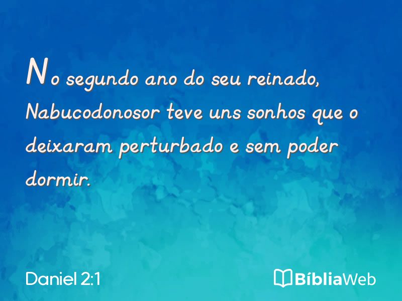 Daniel 2:1 em imagem para compartilhar
