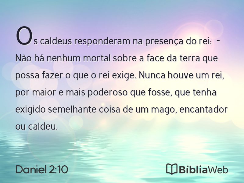 Daniel 2:10 em imagem para compartilhar
