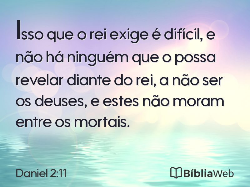 Daniel 2:11 em imagem para compartilhar