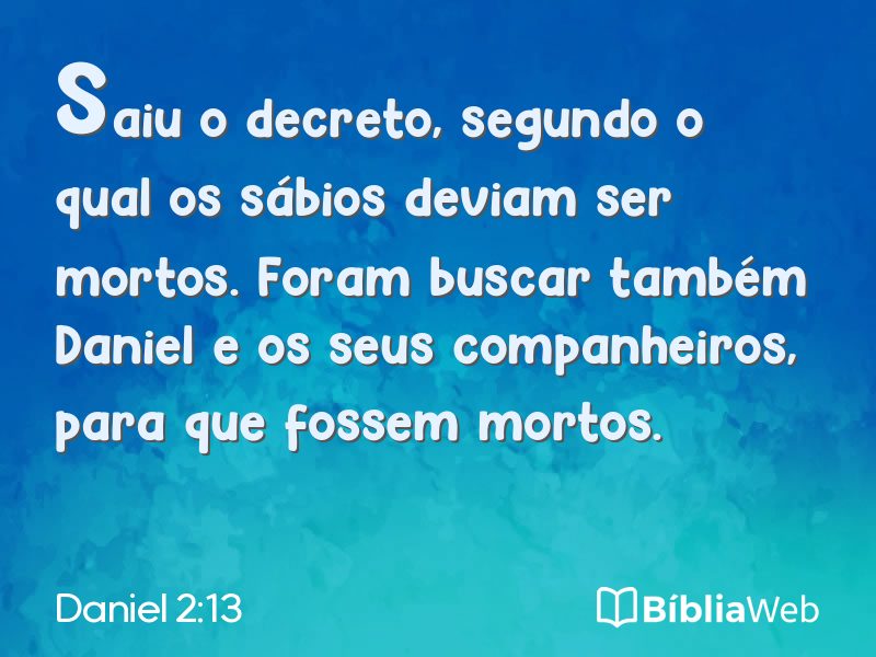Daniel 2:13 em imagem para compartilhar