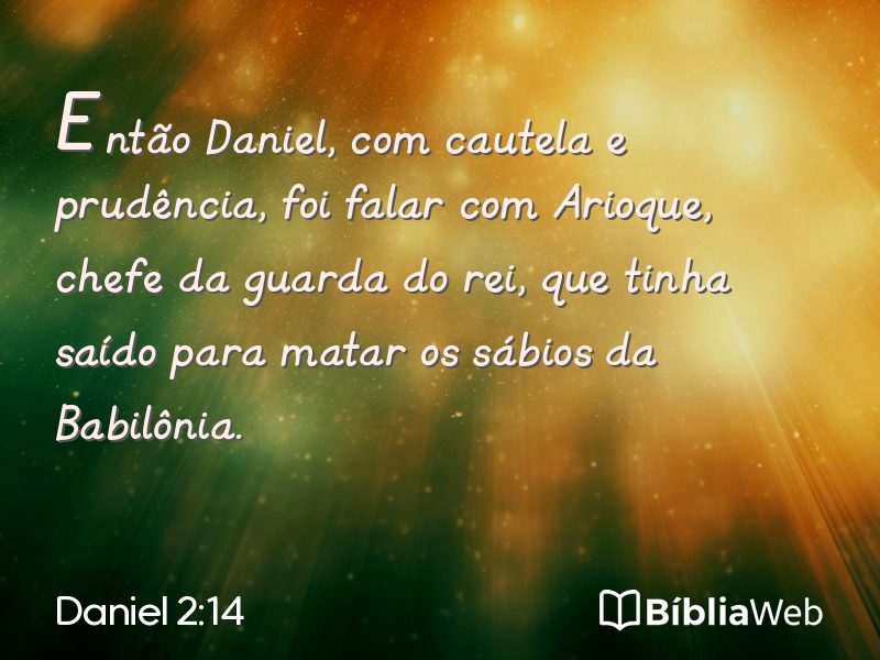 Daniel 2:14 em imagem para compartilhar