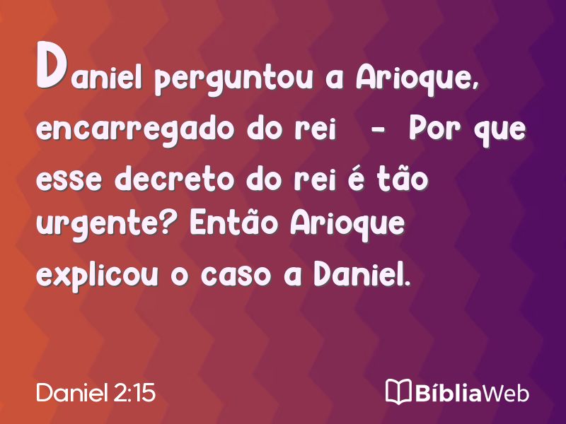 Daniel 2:15 em imagem para compartilhar