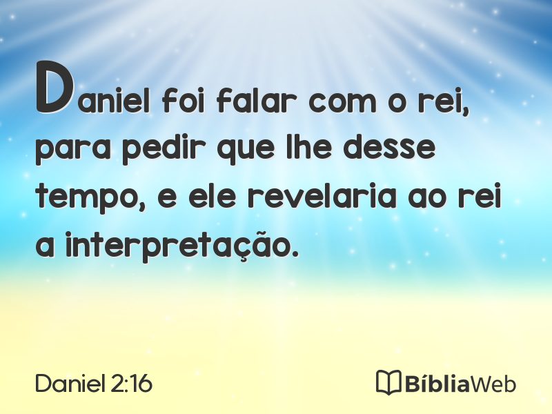 Daniel 2:16 em imagem para compartilhar