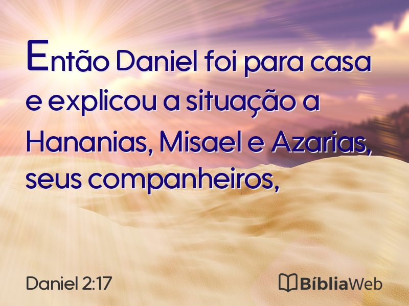 Daniel 2:17 em imagem para compartilhar