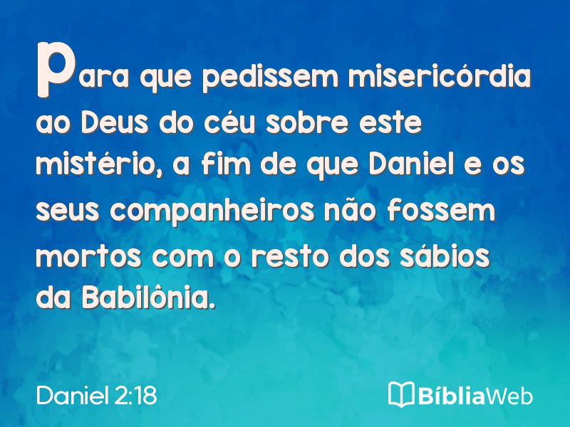 Daniel 2:18 em imagem para compartilhar