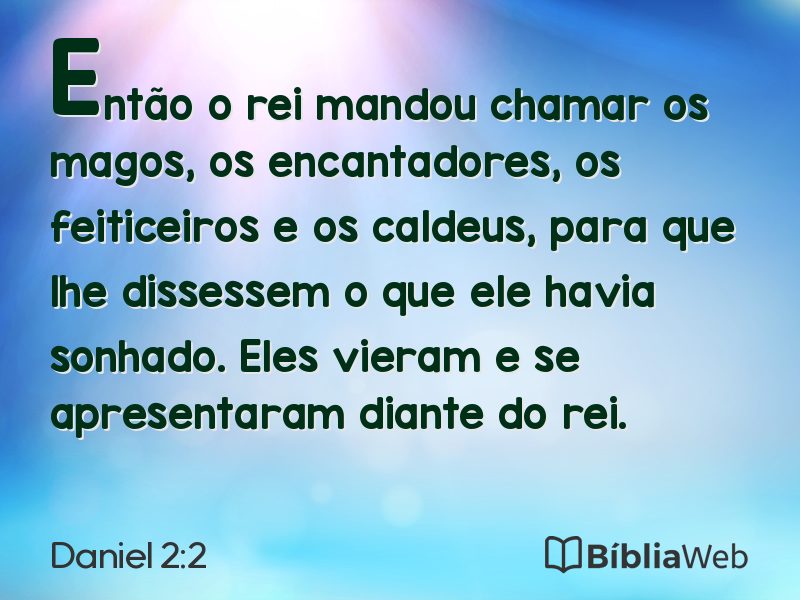 Daniel 2:2 em imagem para compartilhar