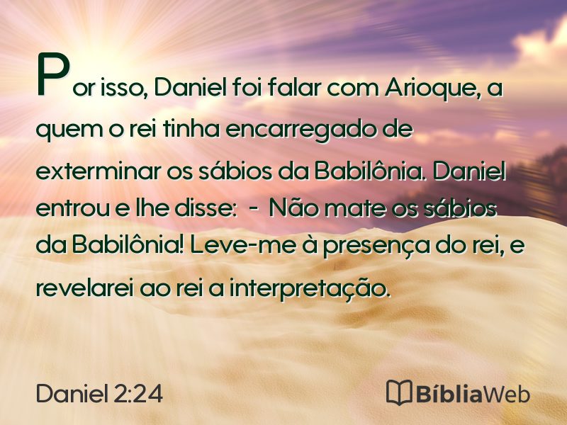 Daniel 2:24 em imagem para compartilhar