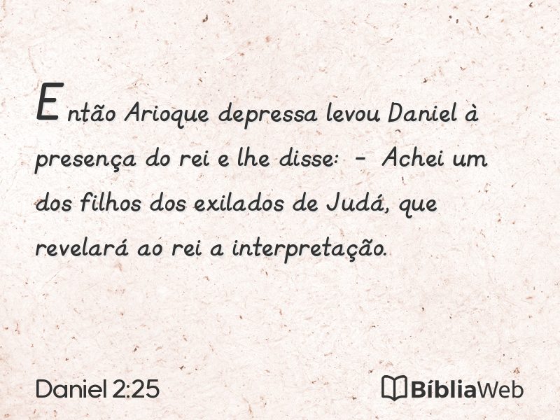 Daniel 2:25 em imagem para compartilhar