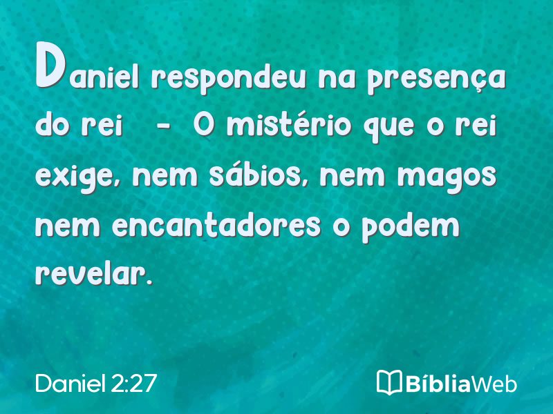 Daniel 2:27 em imagem para compartilhar