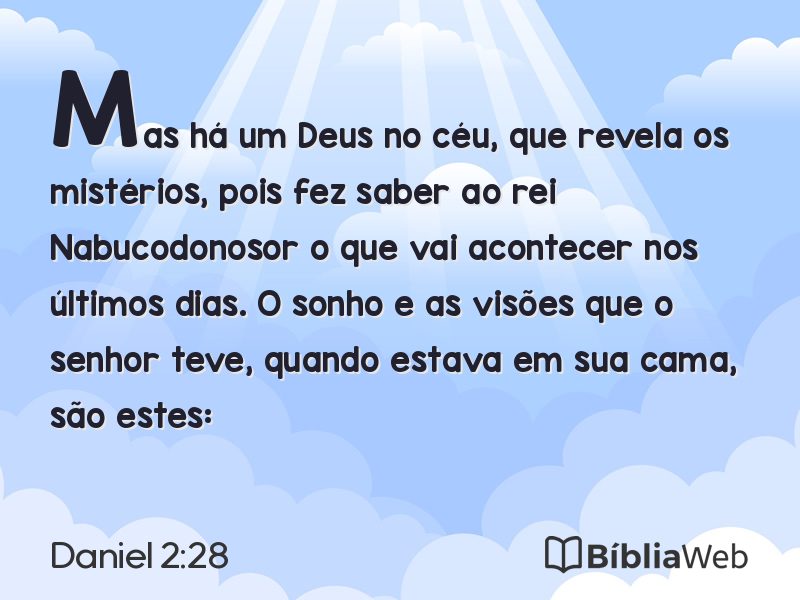 Daniel 2:28 em imagem para compartilhar