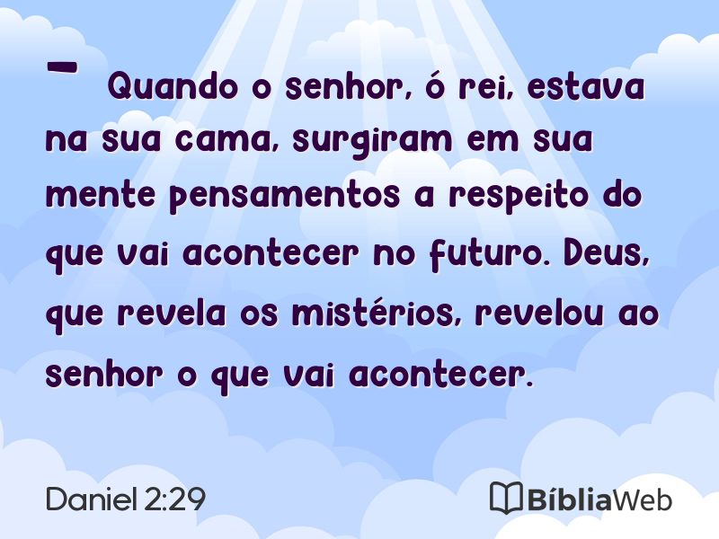 Daniel 2:29 em imagem para compartilhar