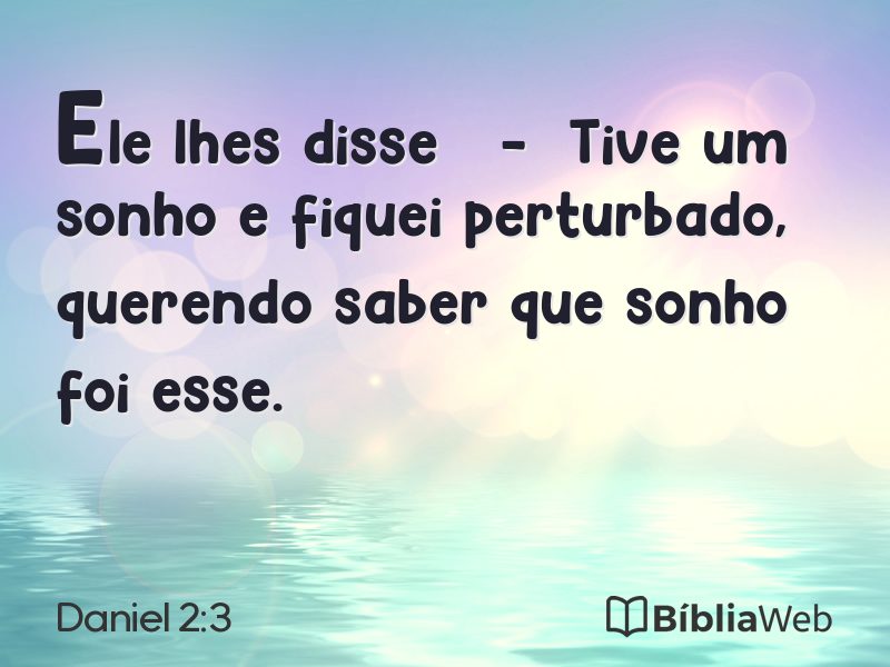 Daniel 2:3 em imagem para compartilhar