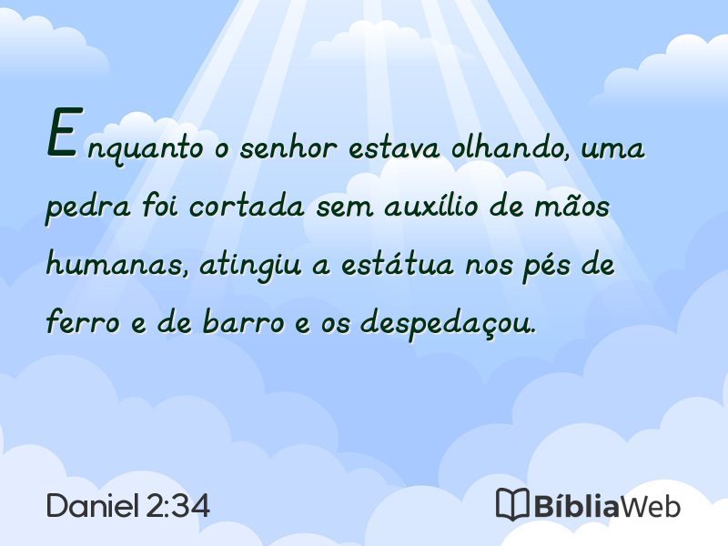 Daniel 2:34 em imagem para compartilhar