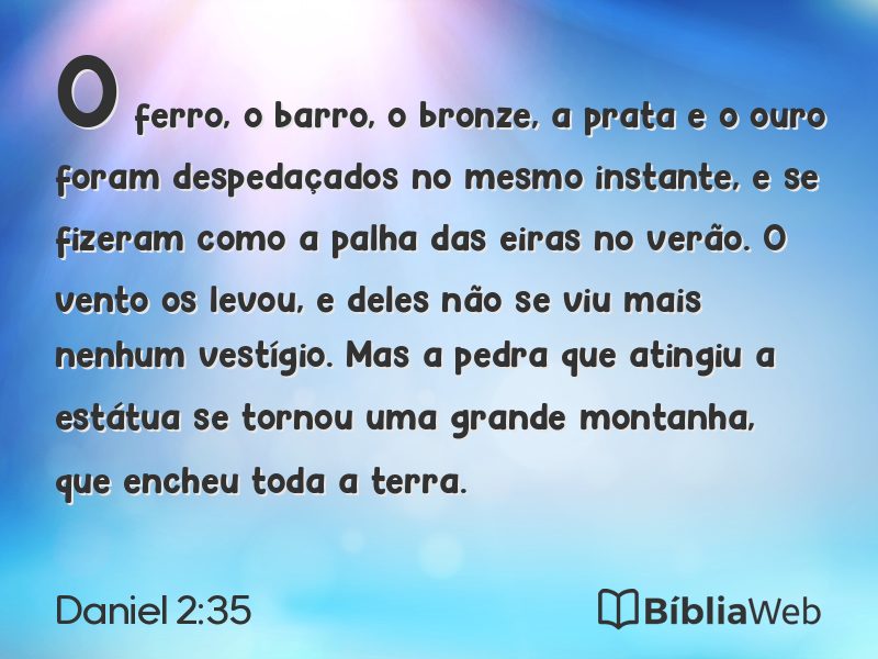 Daniel 2:35 em imagem para compartilhar