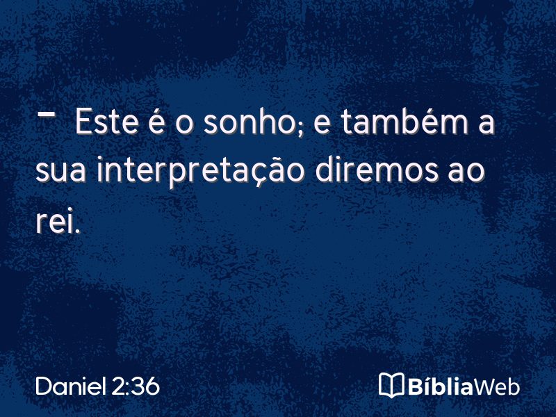 Daniel 2:36 em imagem para compartilhar