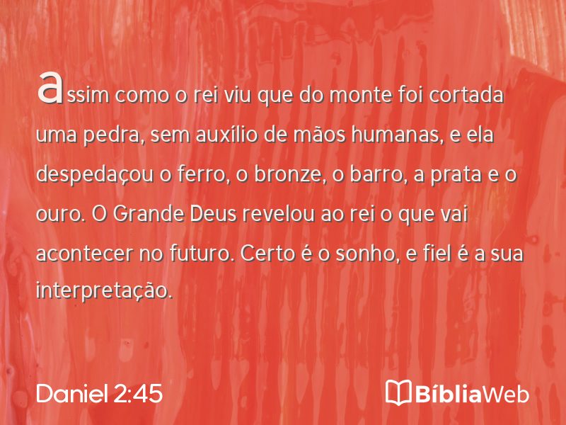 Daniel 2:45 em imagem para compartilhar