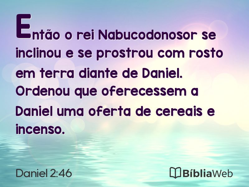 Daniel 2:46 em imagem para compartilhar