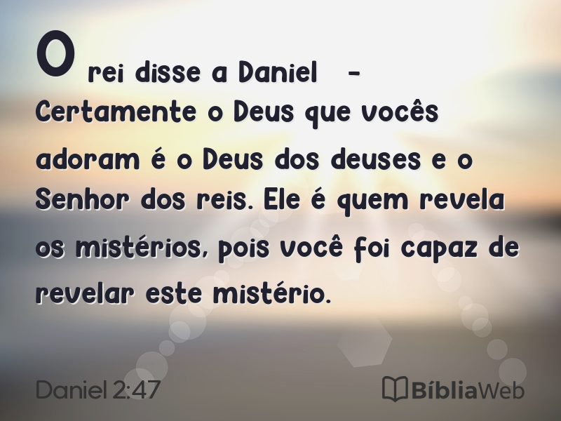 Daniel 2:47 em imagem para compartilhar