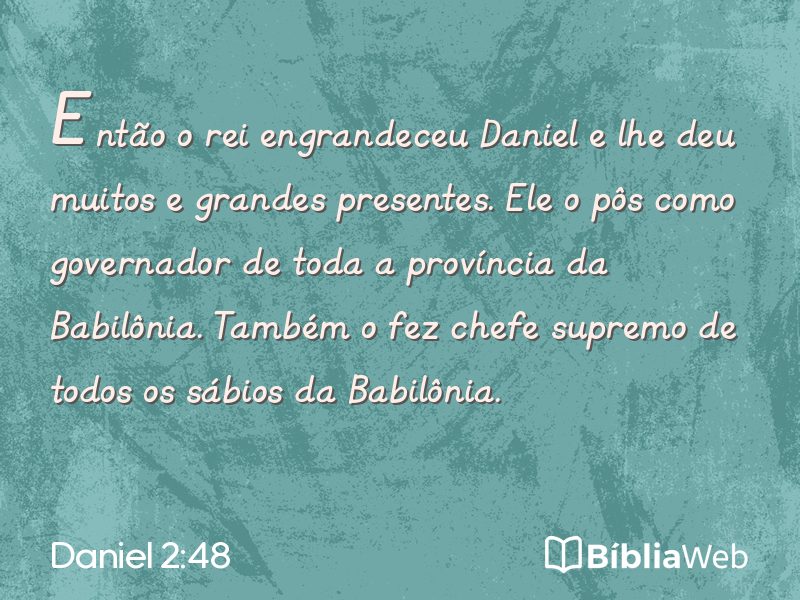 Daniel 2:48 em imagem para compartilhar