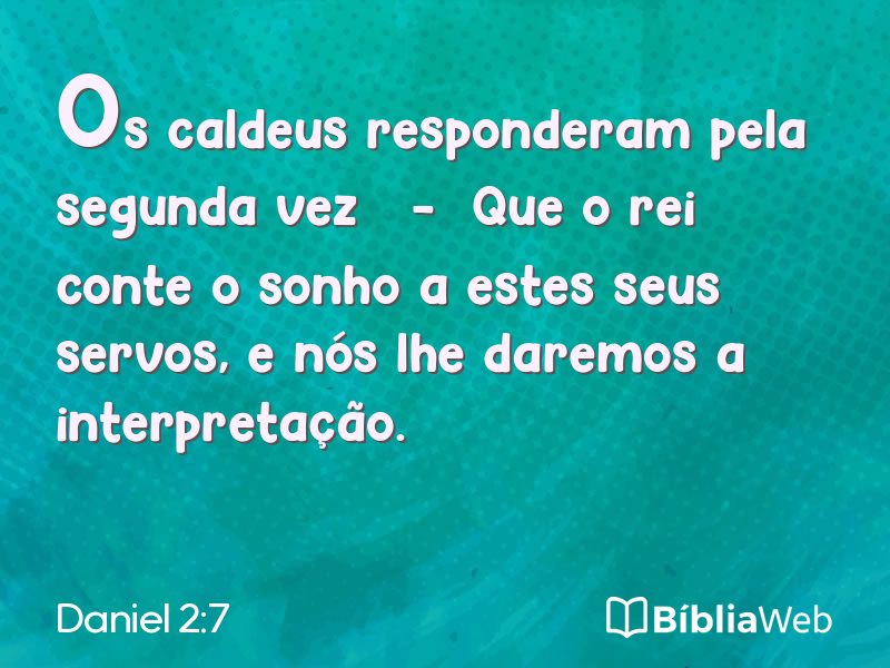 Daniel 2:7 em imagem para compartilhar