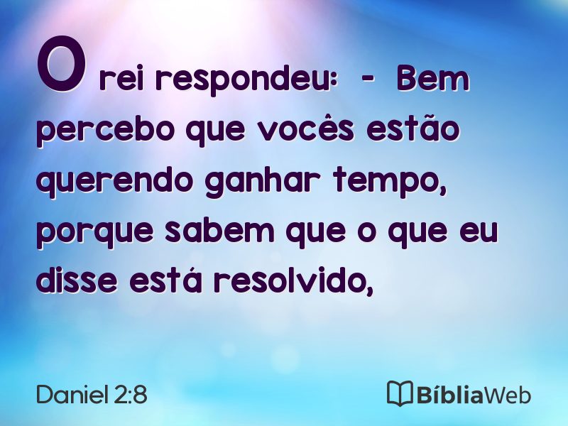 Daniel 2:8 em imagem para compartilhar
